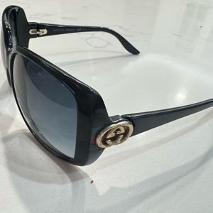 Gucci 53mm Square Black Women Sunglasses